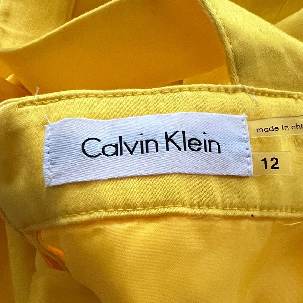 Calvin Klein Crisscross Dress in Sunny Yellow - Picture 6 of 7